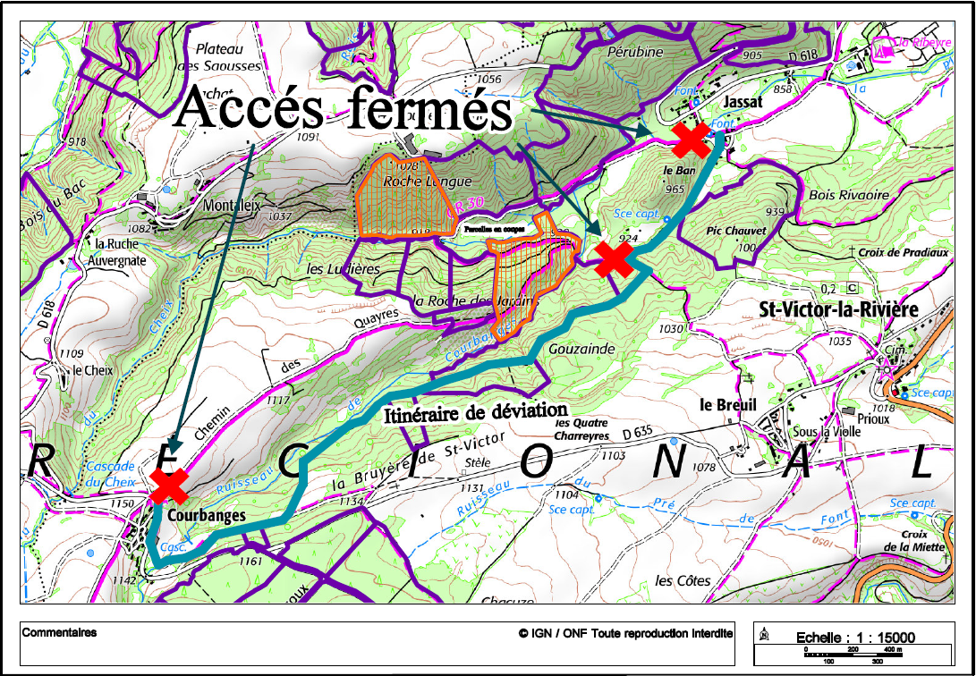 Déviation GR30 entre Courbanges et Jassat